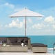 image 2 of Outsunny Wooden Garden Parasol With 6 Bamboo Ribs - 2 x 1.5m