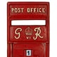 image 2 of GR Royal Mail Post Box Wall Mount Replica Red Post Office Lockable GB Front Red