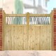 image 1 of Windsor Low Double Driveway Gate - Pressure Treated Scandinavian Redwood - W3300 x H1200 mm Brown