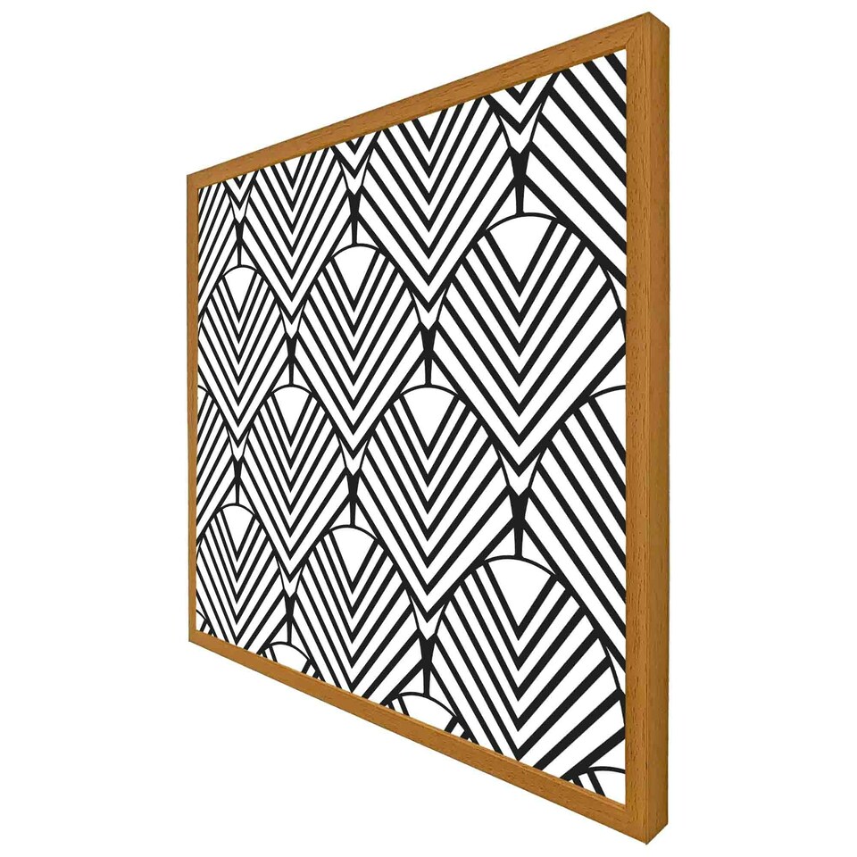 image 1 of Black geometric decoration (Picture Frame) Brown | Oak | L