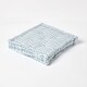 image 1 of Homescapes Cotton Gingham Check Blue Floor Cushion - 40 x 40 cm | Blue | 40 x 40 cm