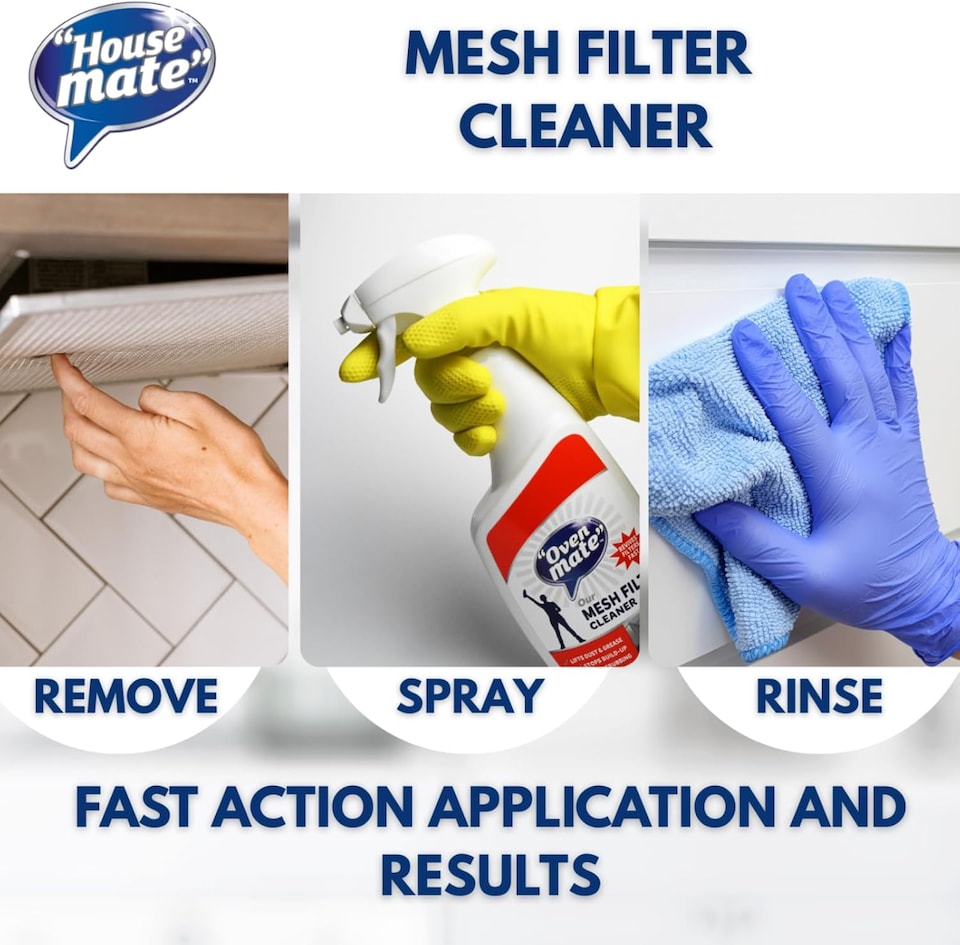 image 1 of Oven Mate Mesh Filter Cleaner 500ml Powerful Degreaser Spray