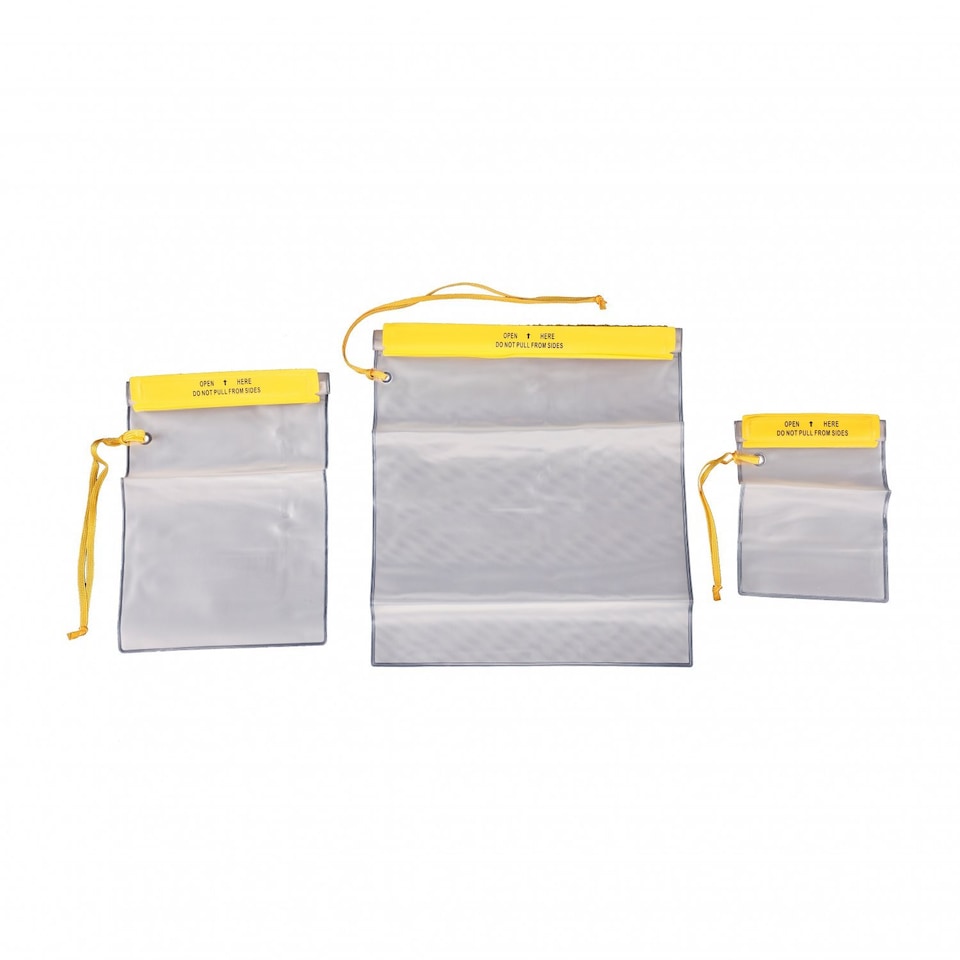 image 1 of Set of 3 Travel Waterproof Bags for Cameras Maps Mobile Phones Documents Money | Clear