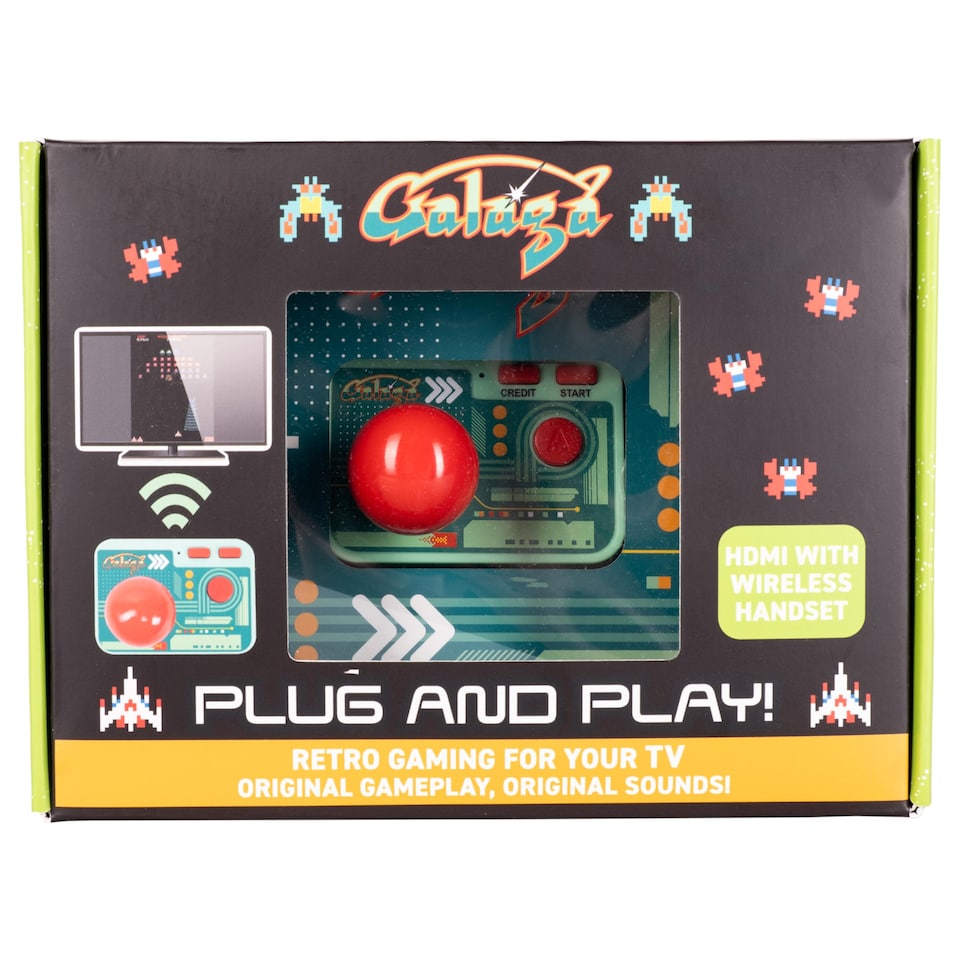 image 1 of Galaga Plug & Play HDMI Arcade Console with Wireless Controller