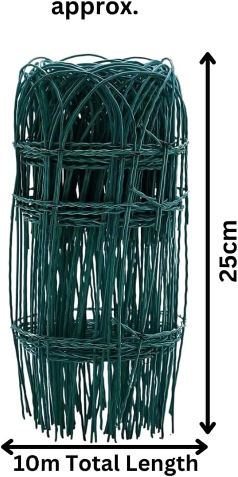 image 1 of Marco Paul 10m x 0.25m PVC Coated Border Fence - Green