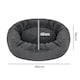 image 8 of Skylos Small Dog Bed Donut Cushion Soft Plush Calming Washable Pet Bed | Grey | 60 x 45cm | One Size
