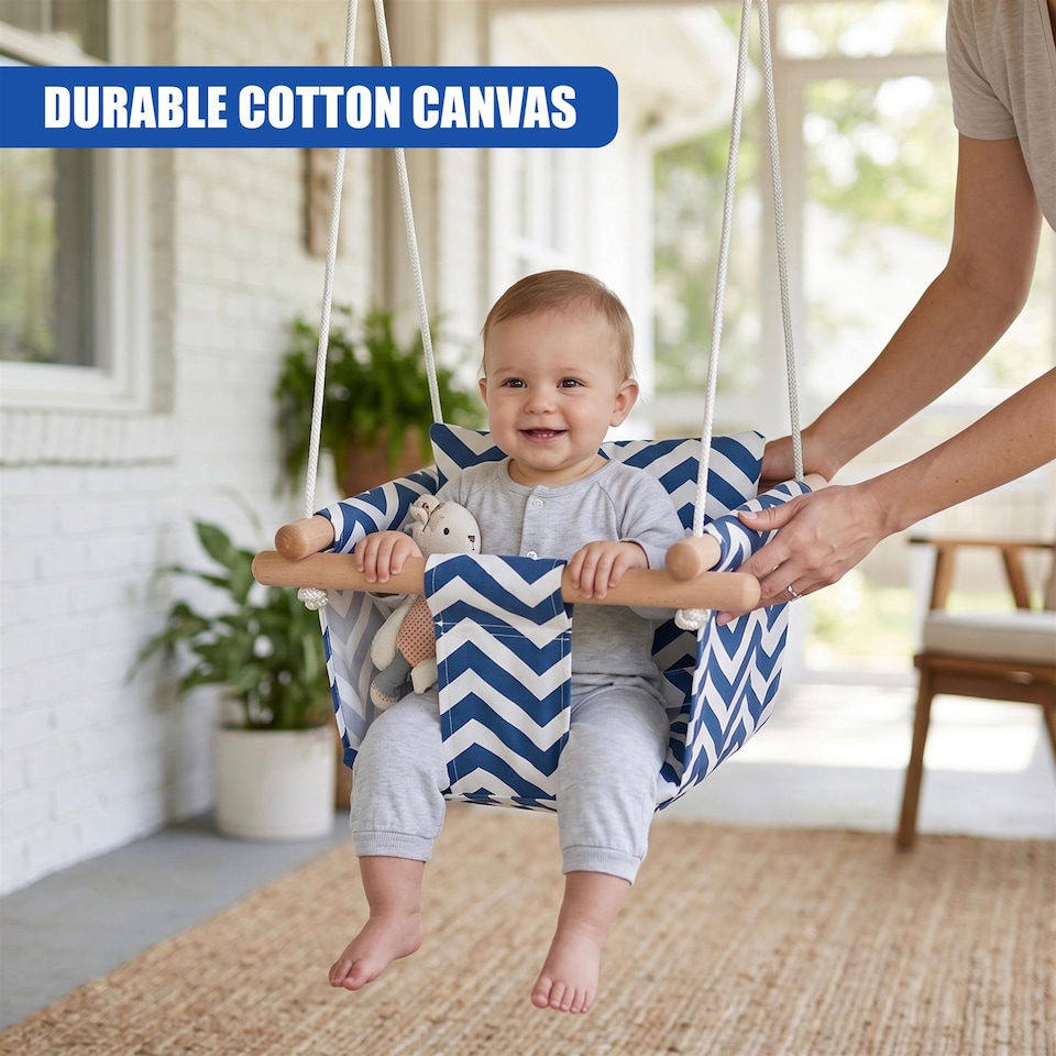 image 1 of The Magic Toy Shop Adjustable Baby Swing Cotton Seat