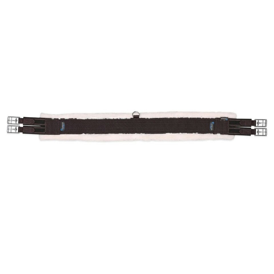 image 1 of Shires Fleece Lined Horse Girth - Brown - 58in