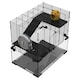 image 9 of PawHut 3 Tiers Hamster Cage w/ Deep Glass Bottom, Dish, Hut, 60 x 40 x 54.5cm