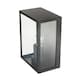 image 4 of Modern Exterior Flush Wall Light Lantern in Matte Black with Clear Glass Panels | Black | Black | 1