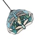 image 3 of Dragonfly Themed Emerald Stained Glass Tiffany Pendant Lighting Shade with Beads | Green | Emerald Green | 1