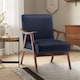 image 2 of Velvet Navy Blue Selma Accent Chair