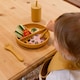 image 5 of Tiny Dining Baby Silicone Weaning Fork - Ochre Orange