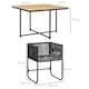 image 5 of Outsunny Rattan Dining Set, Rattan Cube Dining Sets with Space-saving