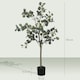 image 3 of HOMCOM Decorative Artificial Tree, 5ft 150cm Silk Eucalyptus Tree with 230 Silver Dollar Leaves in Pot, Fake Plant for Home, Office, Living Room, Indoor Decor | Green