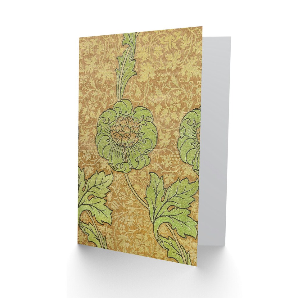 image 1 of William Morris Art Card Flower Bloom Textile Detail
