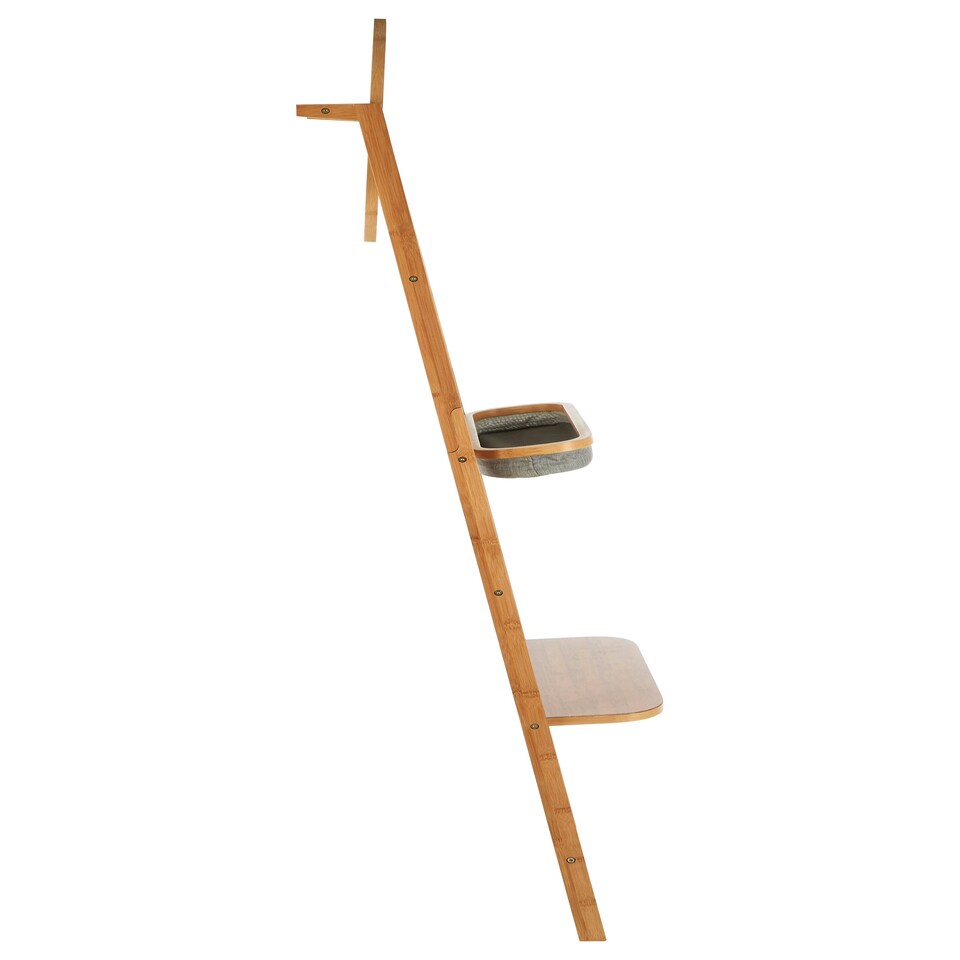image 1 of Interiors By Premier Versatile 5 Tier Towel Rack With Mirror, Integrated Mirror Towel Rack For Washroom, Foldable Toiletries Trays