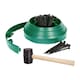 image 1 of Harbour Housewares Flexible Plastic Lawn & Path Edging with 40 Pegs & Mallet - 10m x 4cm - Green | Green | Green | 1
