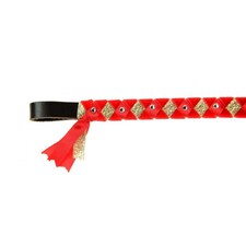 ShowQuest York Brow Band - Red/Red/Gold - Pony
