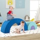 image 3 of COSTWAY Rainbow Arc Climber Playset Foam Climbing Blocks-Blue