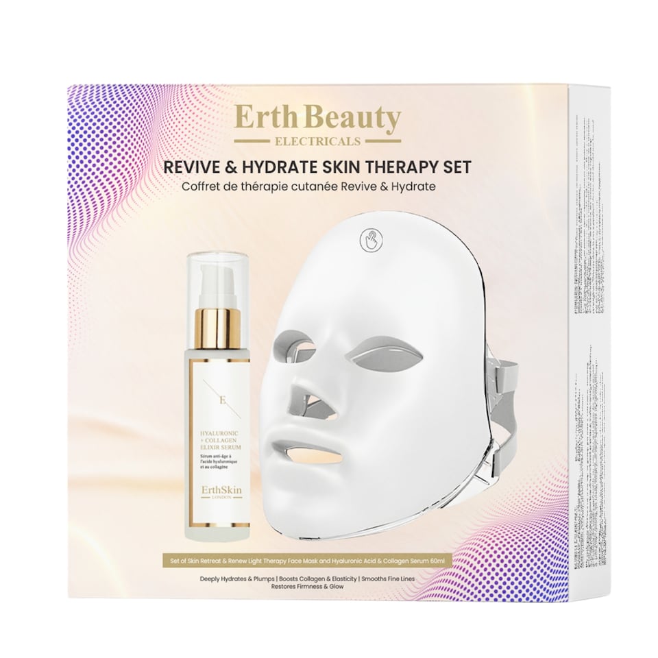 image 1 of Erth Skin London Revive & Hydrate Skin Therapy Set (Skin Retreat & Renew Light Therapy Face Mask + Ha Serum 60ml
