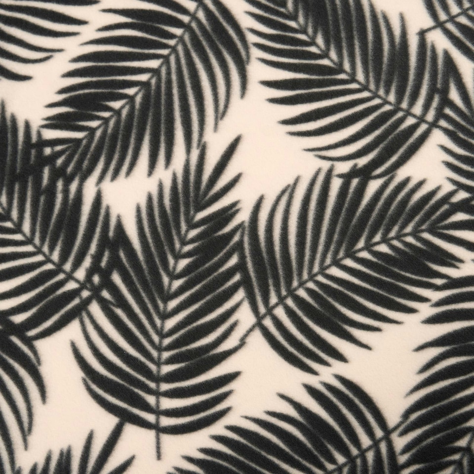 image 1 of OHS Leaf Ultra Soft Polar Throw Blanket, 120x150cm - Natural