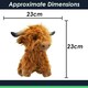 image 2 of Highlands Cow Soft Toy Cute Plushie Huggable Cuddly Stuffed Toy Gift 23cm Brown