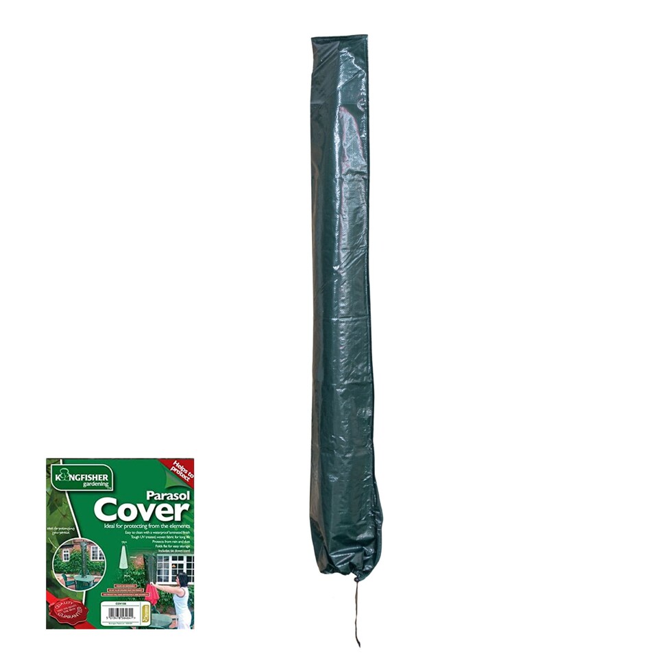image 1 of Kingfisher Waterproof Garden Parasol Cover 18cm x 28cm x 150cm