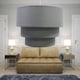 image 5 of Dark Grey 3 Tier Ceiling Light Shade | Grey | Large | 1