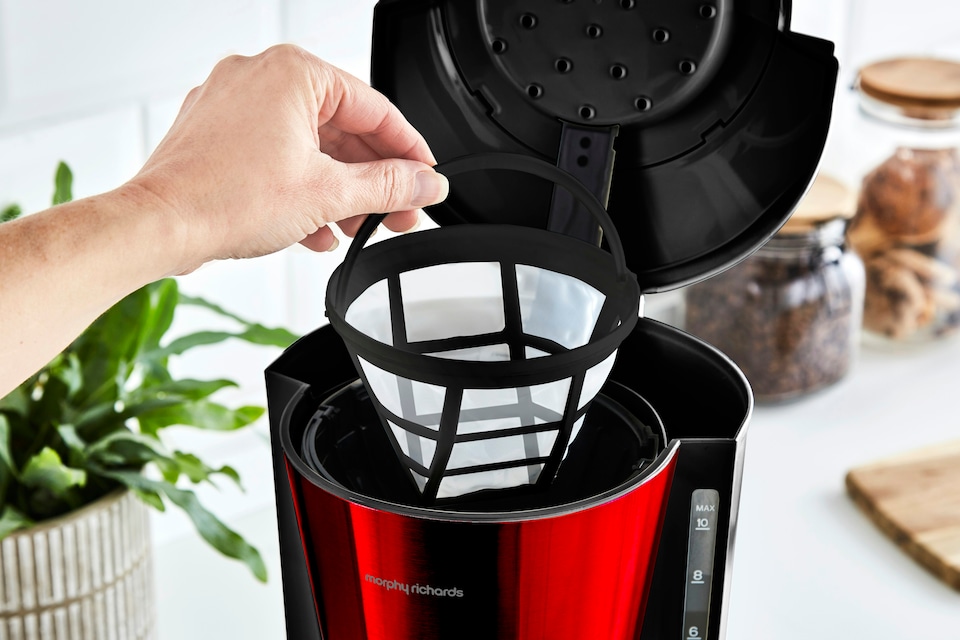 image 1 of Morphy Richards Equip Filter Coffee Machine Red