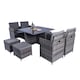 image 2 of Milano 9 Piece Rattan Cube Dining Set - Grey