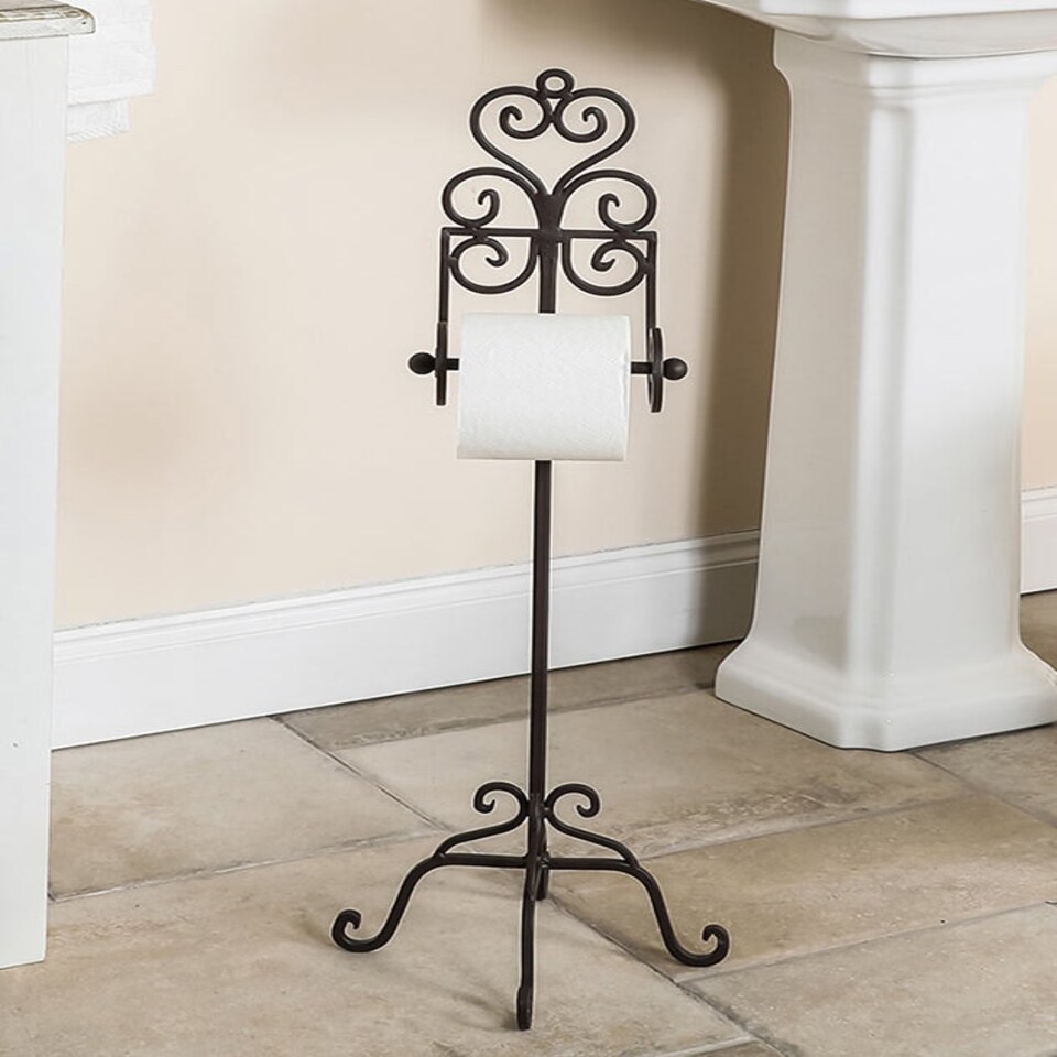 image 1 of Freestanding Heart Toilet Roll Holder