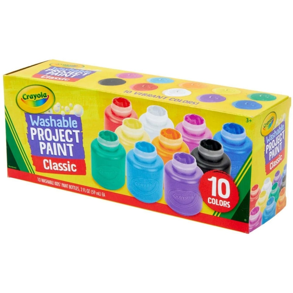 image 1 of Crayola Washable Kids Paint Set Pack Of 10