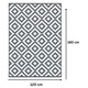 image 3 of Marco Paul Grey Aztec Outdoor Rug 180x120cm Black | white  | 180 x 120cm