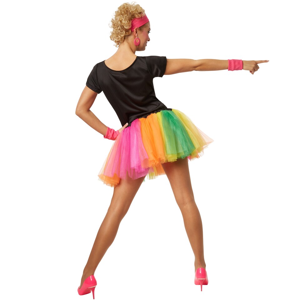 image 1 of Womens 80s Pop Star Costume | Multi | colourful | S | 1