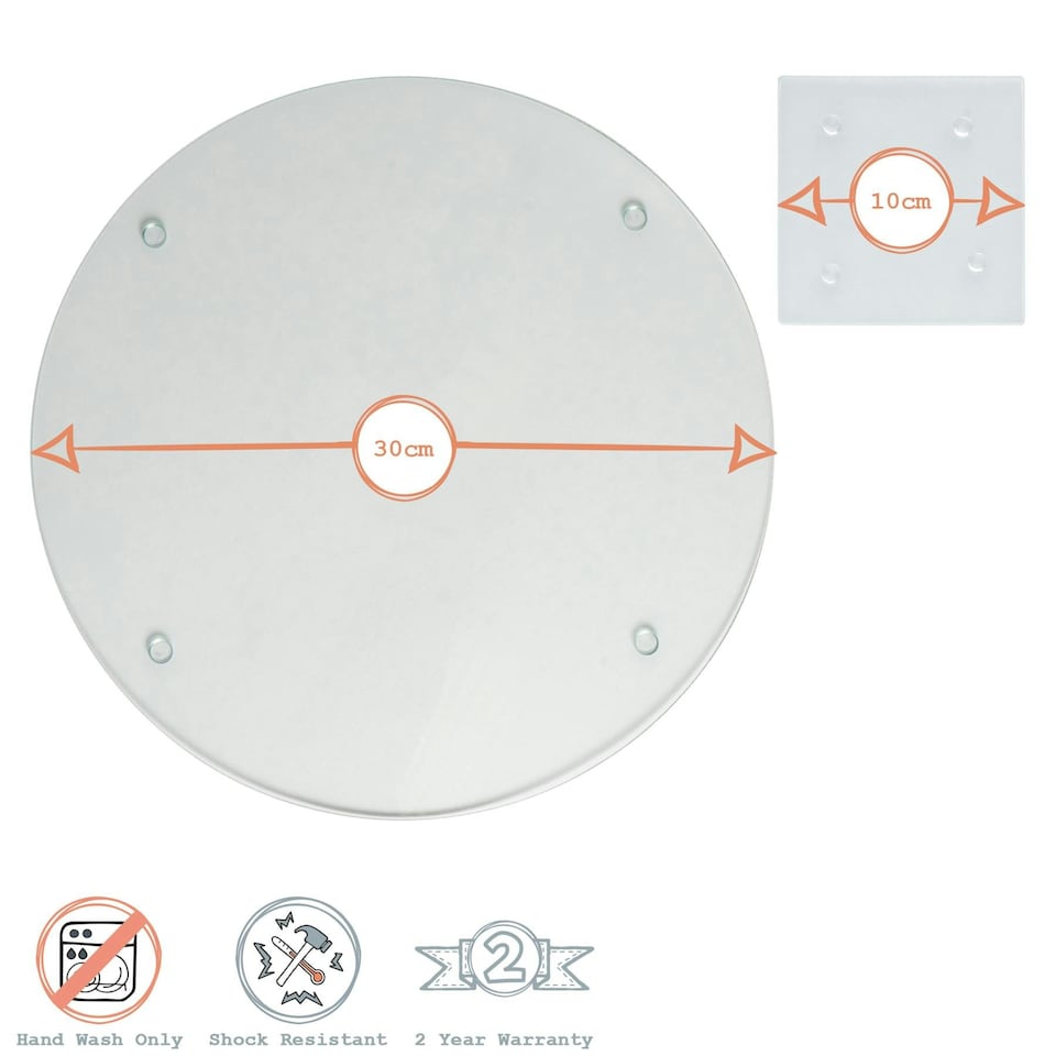 image 1 of Harbour Housewares Clear Glass Placemats & Coasters - 12pc Round Dining Set - 30cm Table Protection Clear