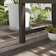 image 8 of Outsunny Garden Bench, Outdoor Metal Bench with Slatted Seat and Backrest, Curved Armrest, for Conservatory, Garden, Poolside, Deck, Brown