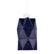 image 1 of Modern Midnight Blue Metal Pendant Shade with Diamond Shaped Cut Outs Blue