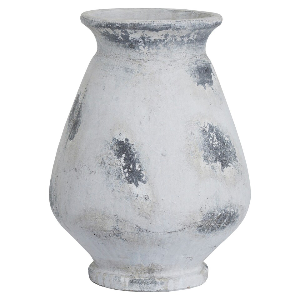image 1 of Hill Interiors Naxos Large Antique Style Vase - White - One Size