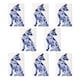 image 1 of Blue German Shepherd Floral Pattern Watercolour Art Cards Pack of 8