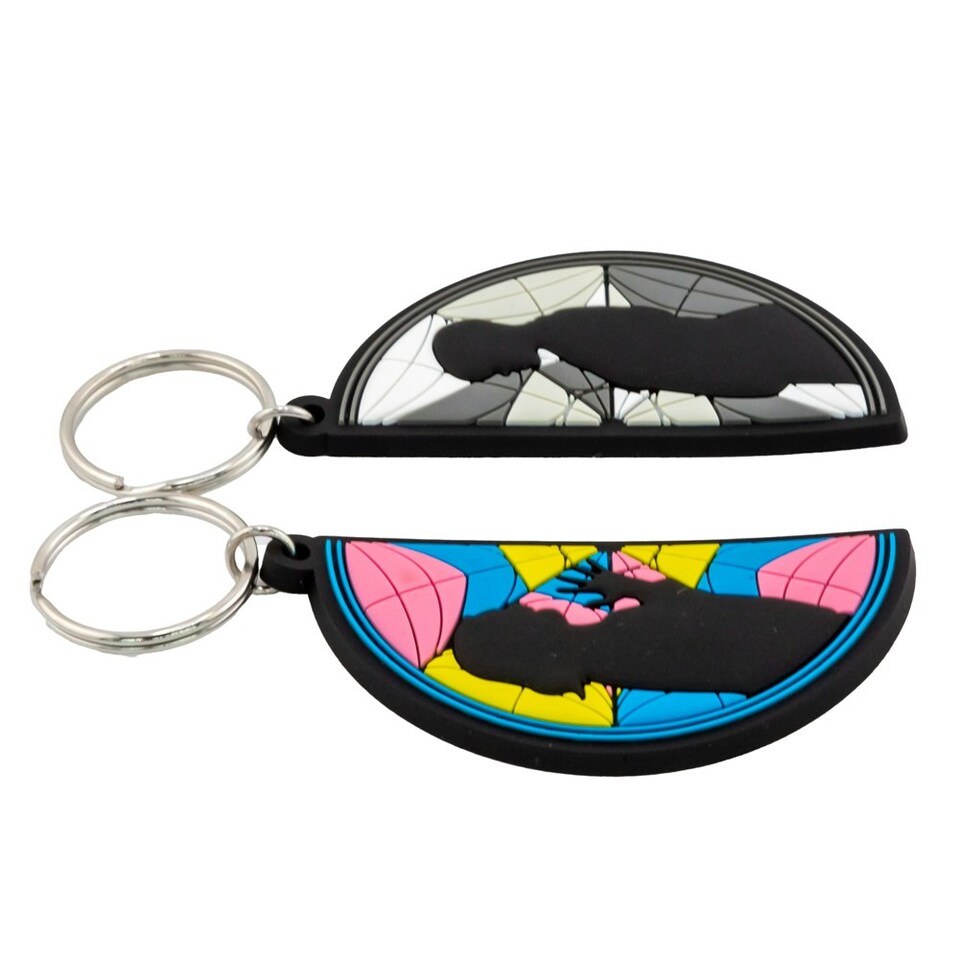 image 1 of Wednesday ´Friendship´ PVC Keyring Set (Pack of 2) - Multicoloured - 65mm x 35mm x 5mm