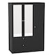 image 10 of Vida Designs Altino 4 Piece Bedroom Set (2x 3 Drawer Bedside, 5 Drawer Chest, 3 Door 2 Drawer Wardrobe), Black