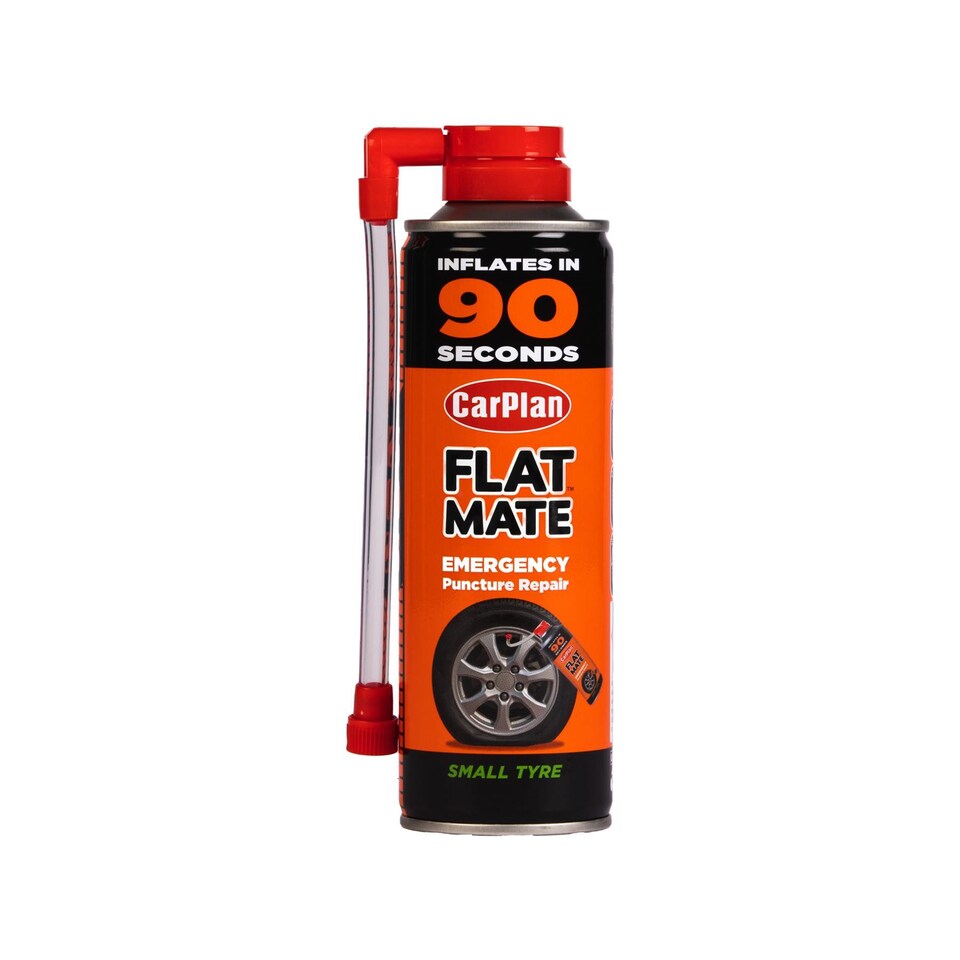 image 1 of CarPlan Flat Mate Small Tyre Inflator Emergency Puncture Repair Seal 4x300ml
