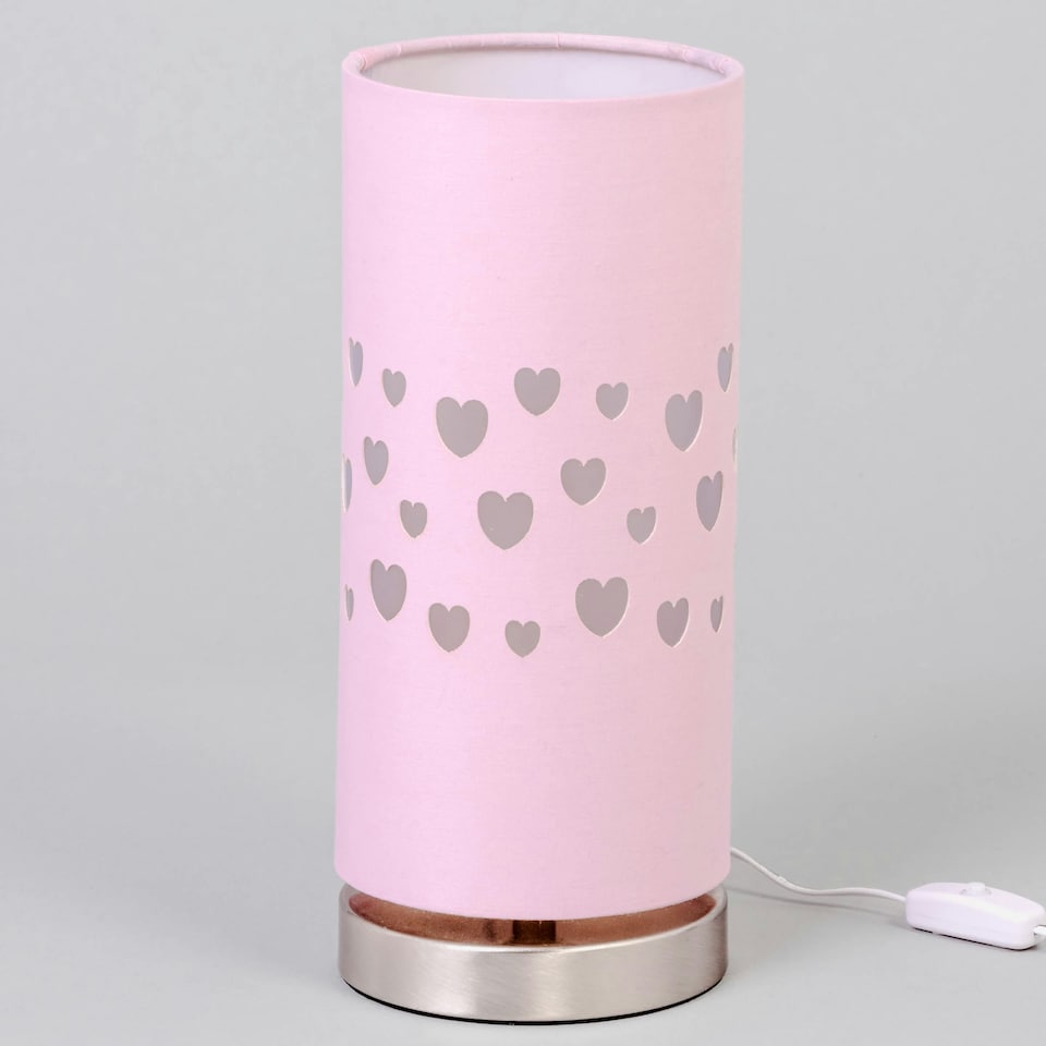 image 1 of BHS Glow Kid's LED Hearts Table Lamp, Pink Pink | Pink