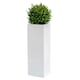image 2 of Primrose White Large Stone Composite Effect Tall Cube Planter 1m
