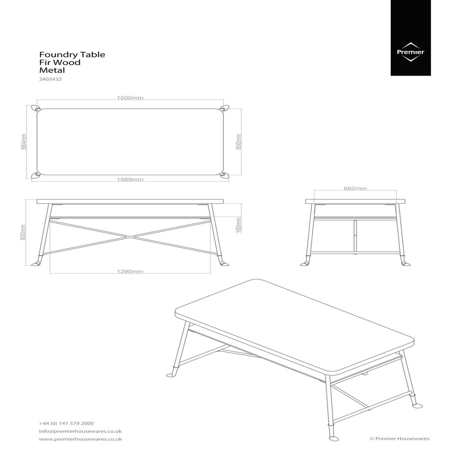 image 1 of Interiors by Premier Two Tier Industrial Style Table, Natural wood Coffee Table, Coffee Table With Storage, Large Coffee Table Cream