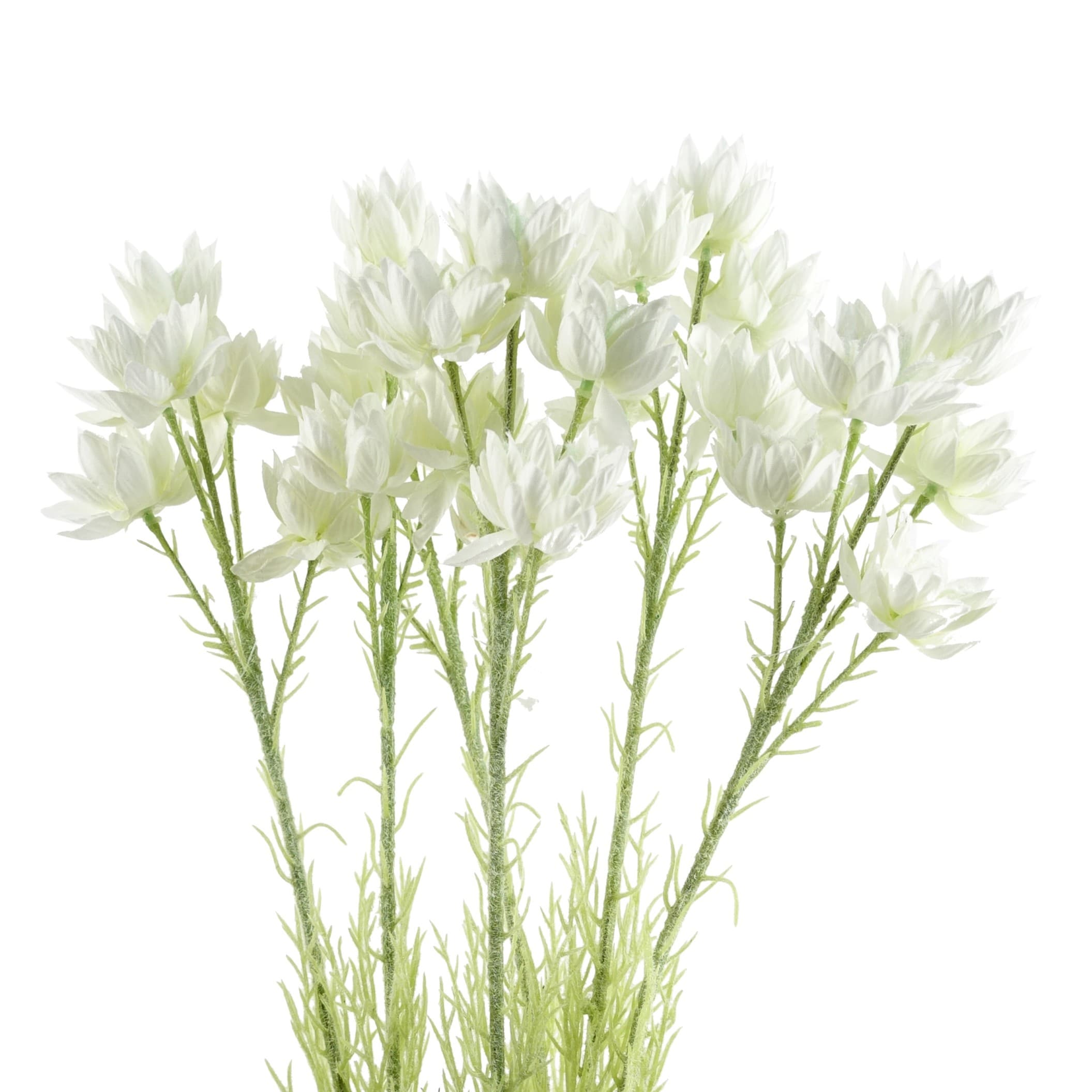 Pegdev Pack of 6 60cm Artificial White Starflower Stems with Silk Flowers