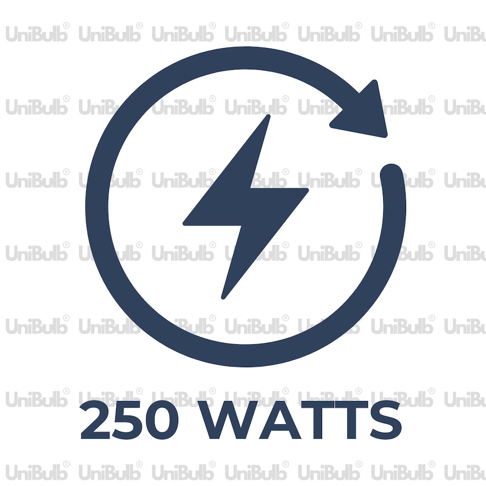 image 1 of UniBulb Infra-Red Heater Lamp Light Bulb E27 1300lm 250W 2700K - Pack of 1 | Clear | Infra Red | 1