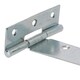 image 5 of 10in / 250mm Heavy Duty T Tee Hinges For Shed + Garden Gates Zinc Plated 6pc Silver
