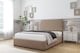 image 2 of Sloomy Belvoir Mink Plush Bed Frame With 45" Upholstered Headboard 4' Small Double